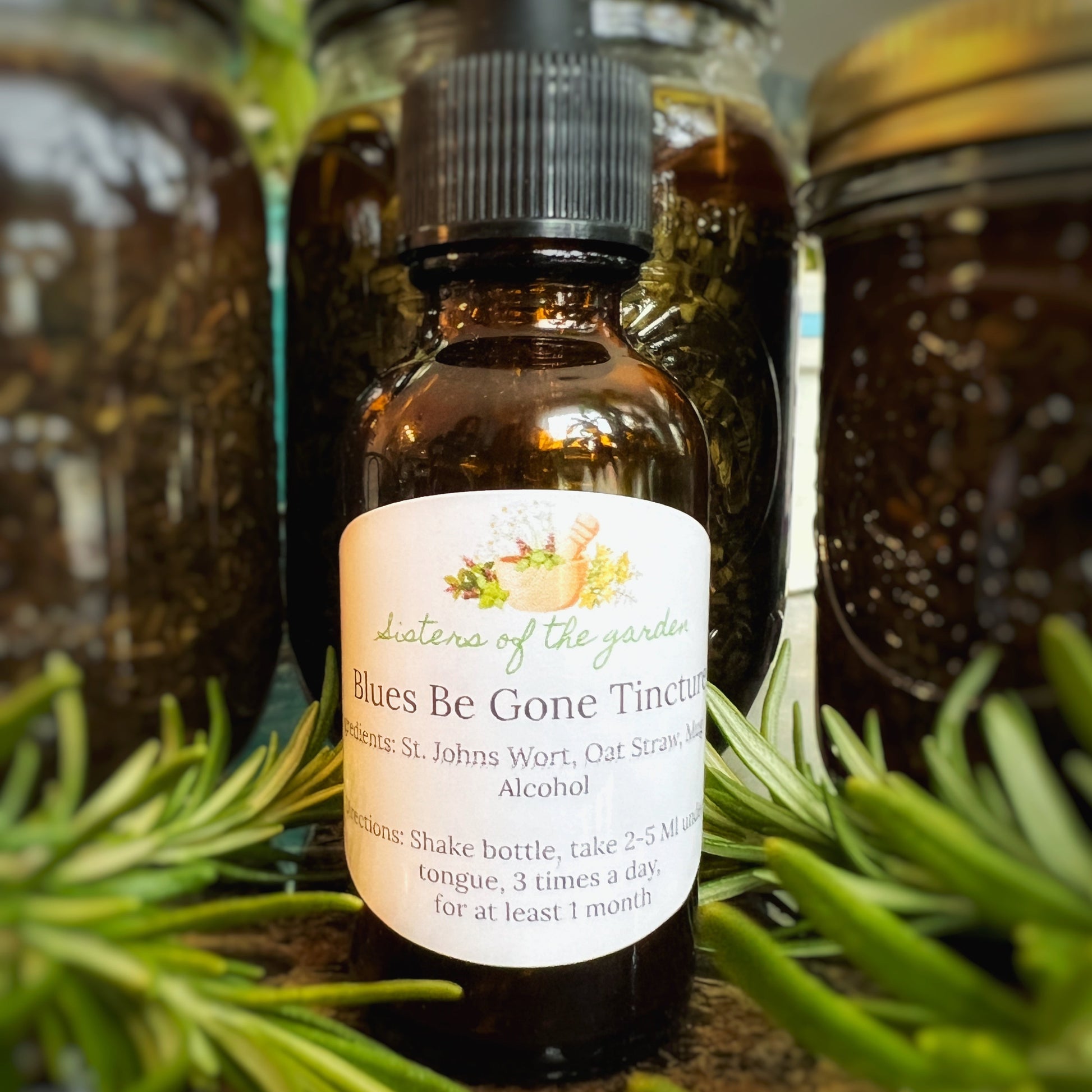 Herbal blend for emotional support: Blues Be Gone Tincture